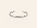 Faye Bangle in woven silver 316L stainless steel, Mini size