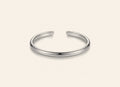 Rose Bangle in smooth silver 316L stainless steel, Mini size