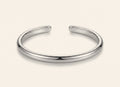Rose Bangle in smooth silver 316L stainless steel, Mother size